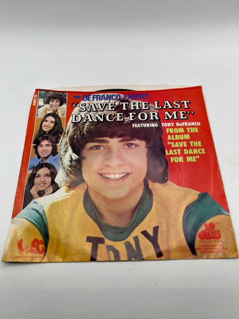 The DeFranco Family "Save The Last Dance For Me" Vintage Red Album Cover